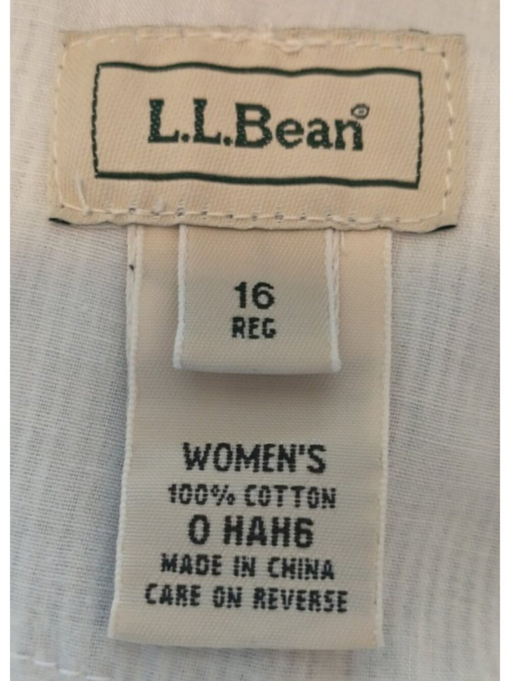 L.L. Bean Pants Women's Blue White Pinstripe Straight Wider Leg High Rise - 16 - Picture 7 of 8